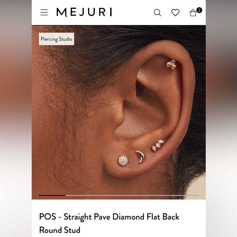 Mejuri Gold and Diamond Earrings